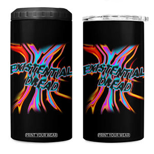 Mental Health 4 in 1 Can Cooler Tumbler Existential Dread Liquid Melting Typography TS09 One Size: 16 oz Black Print Your Wear