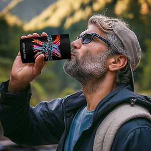 Mental Health 4 in 1 Can Cooler Tumbler Existential Dread Liquid Melting Typography TS09 Print Your Wear