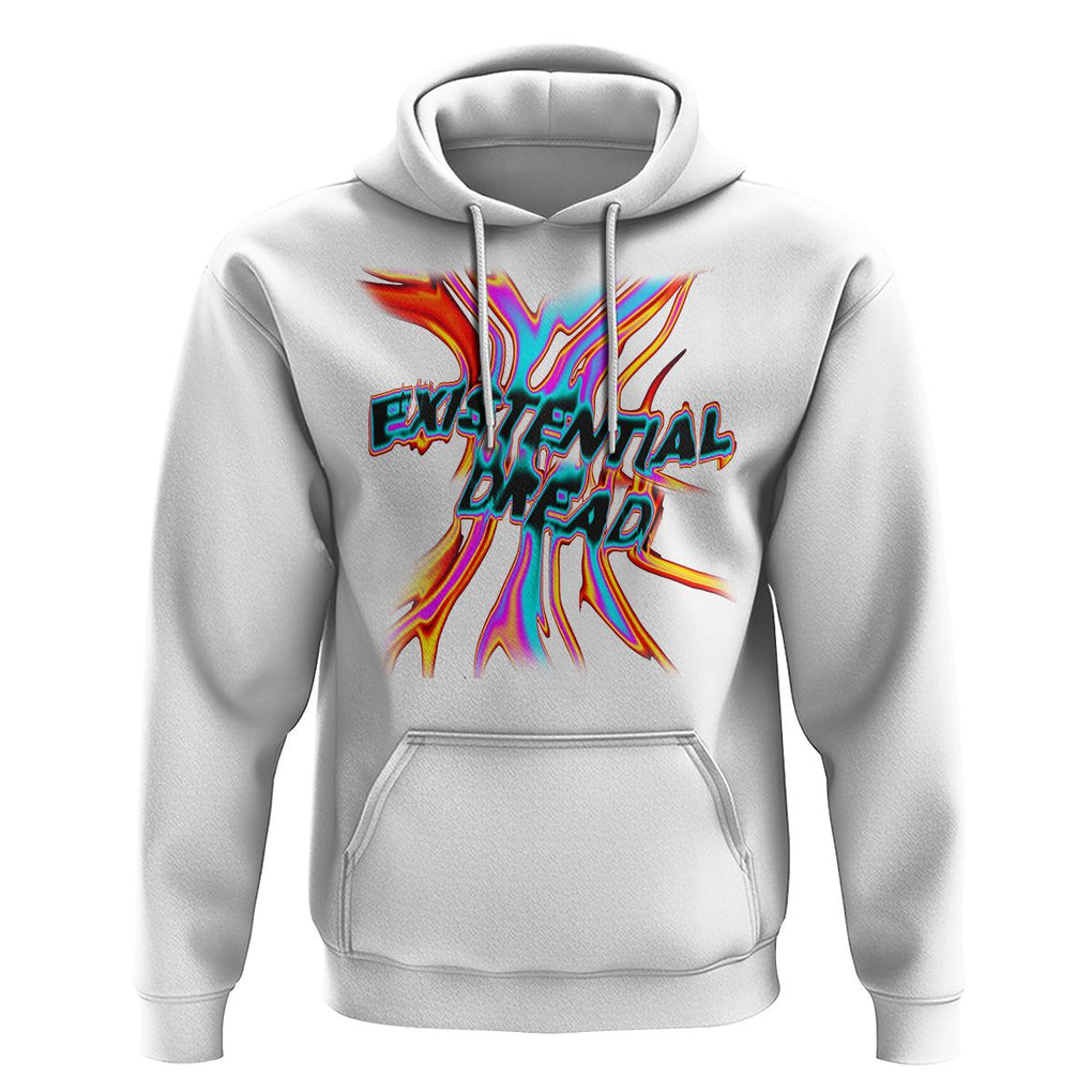 Mental Health Hoodie Existential Dread Liquid Melting Typography TS09 White Printyourwear