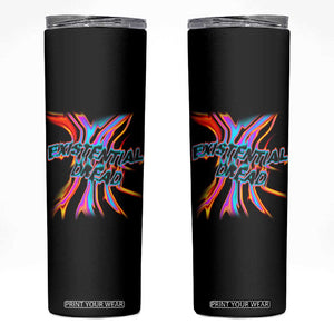 Mental Health Skinny Tumbler Existential Dread Liquid Melting Typography TS09 Black Print Your Wear