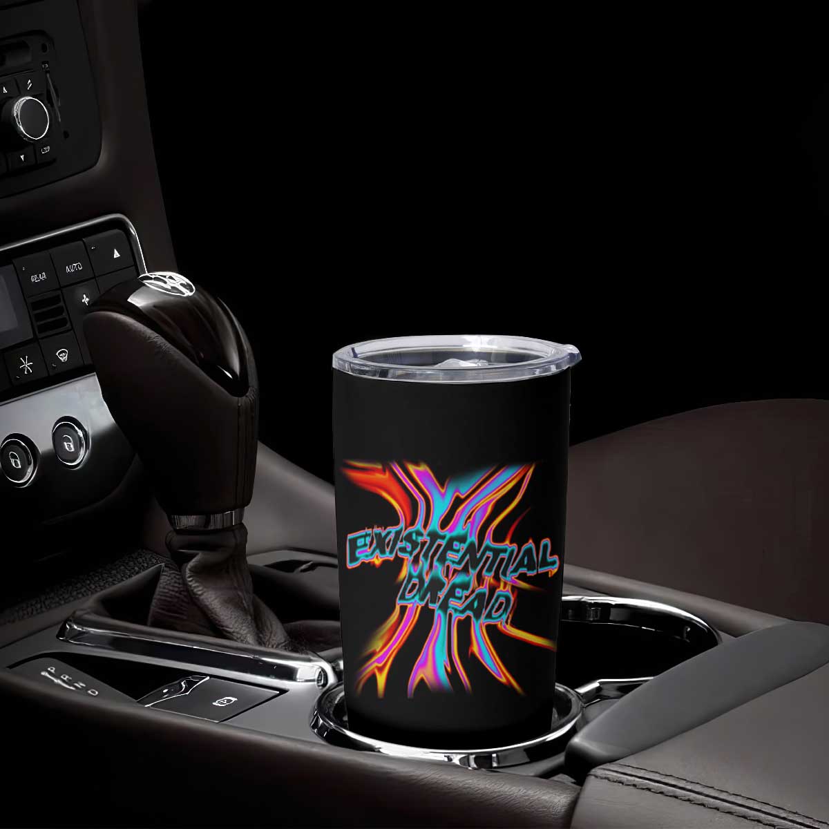 Mental Health Tumbler Cup Existential Dread Liquid Melting Typography TS09 Print Your Wear
