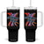 Mental Health Tumbler With Handle Existential Dread Liquid Melting Typography TS09 One Size: 40 oz Black Print Your Wear