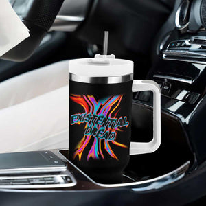 Mental Health Tumbler With Handle Existential Dread Liquid Melting Typography TS09 Print Your Wear