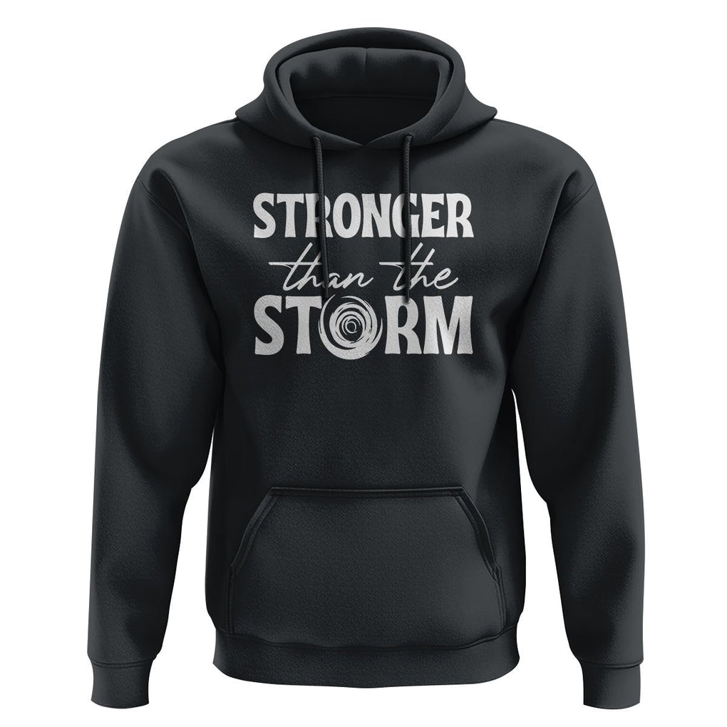 Mental Health Awareness Hoodie Stronger Than The Storm Warrior TS09 Black Printyourwear