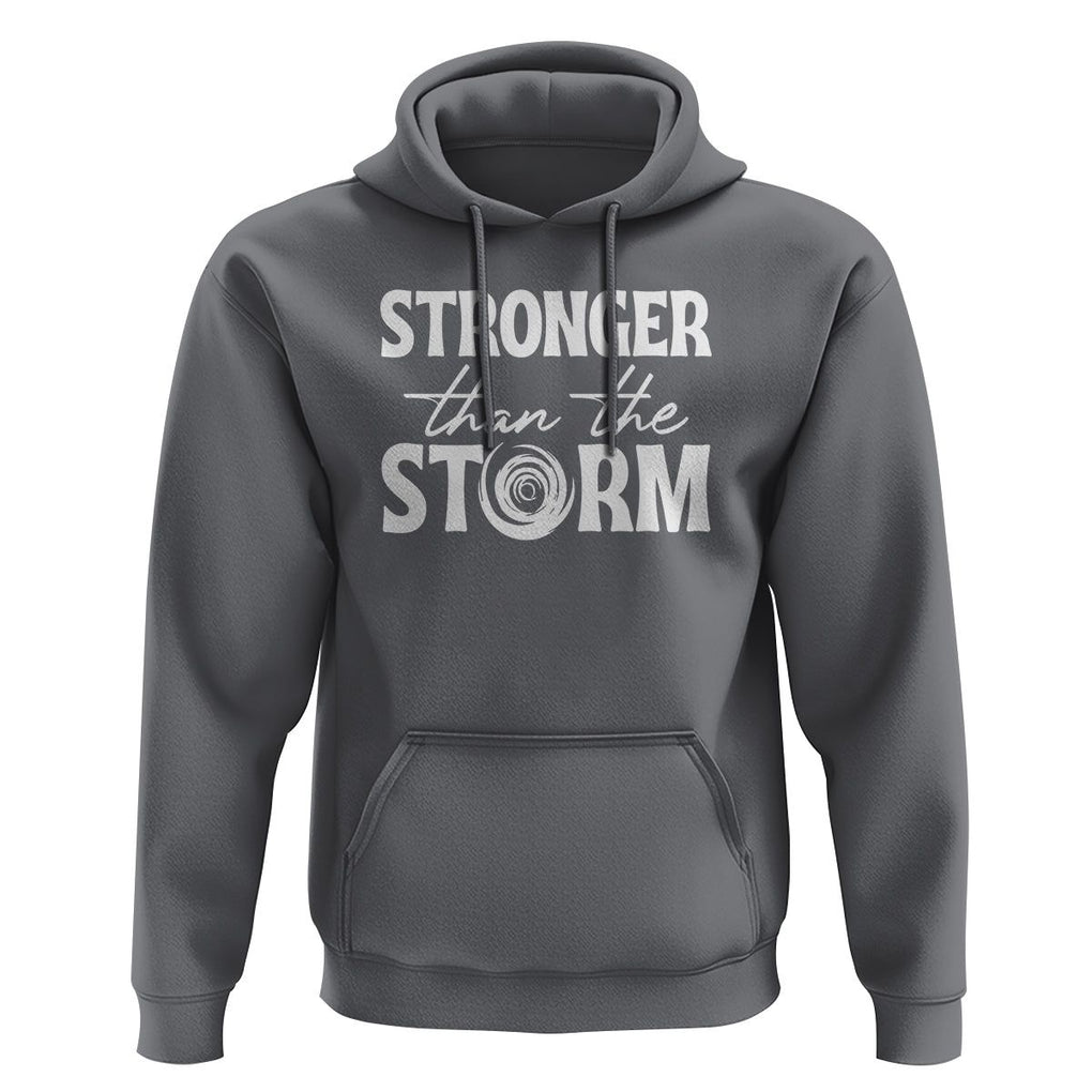Mental Health Awareness Hoodie Stronger Than The Storm Warrior TS09 Charcoal Printyourwear