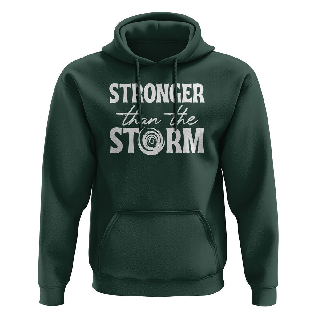Mental Health Awareness Hoodie Stronger Than The Storm Warrior TS09 Dark Forest Green Printyourwear