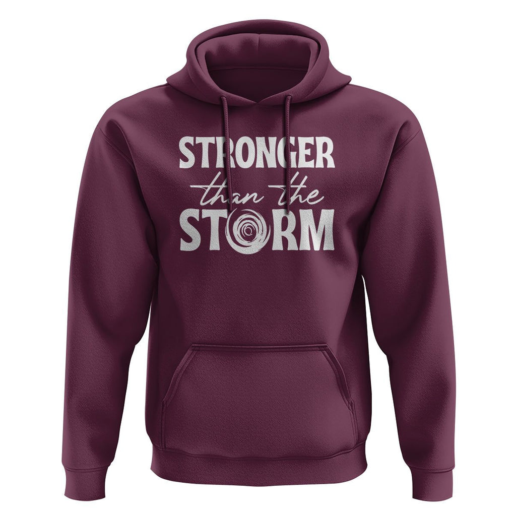 Mental Health Awareness Hoodie Stronger Than The Storm Warrior TS09 Maroon Printyourwear
