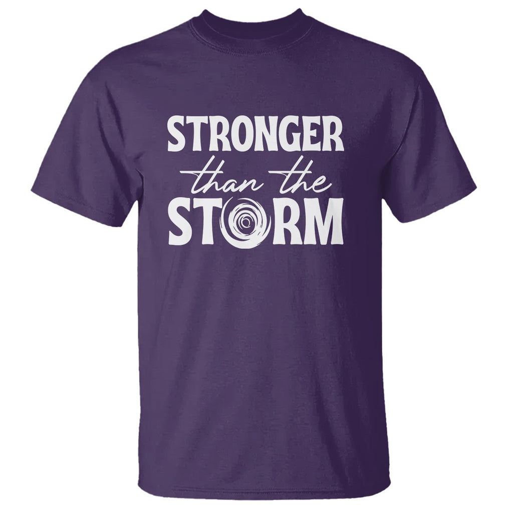 Mental Health Awareness T Shirt Stronger Than The Storm Warrior TS09 Purple Printyourwear