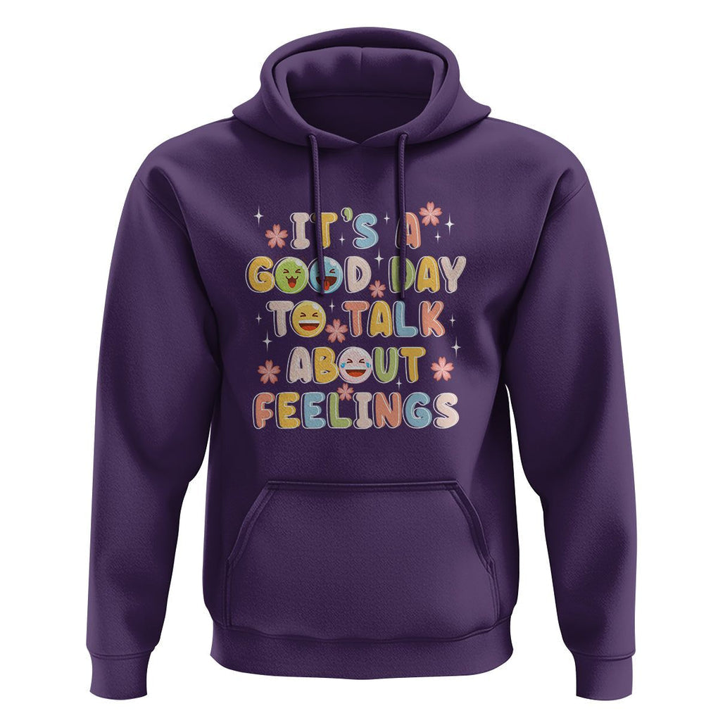 Mental Health Awareness Hoodie It's Good Day to Talk About Feelings Counselor Therapist TS09 Purple Printyourwear