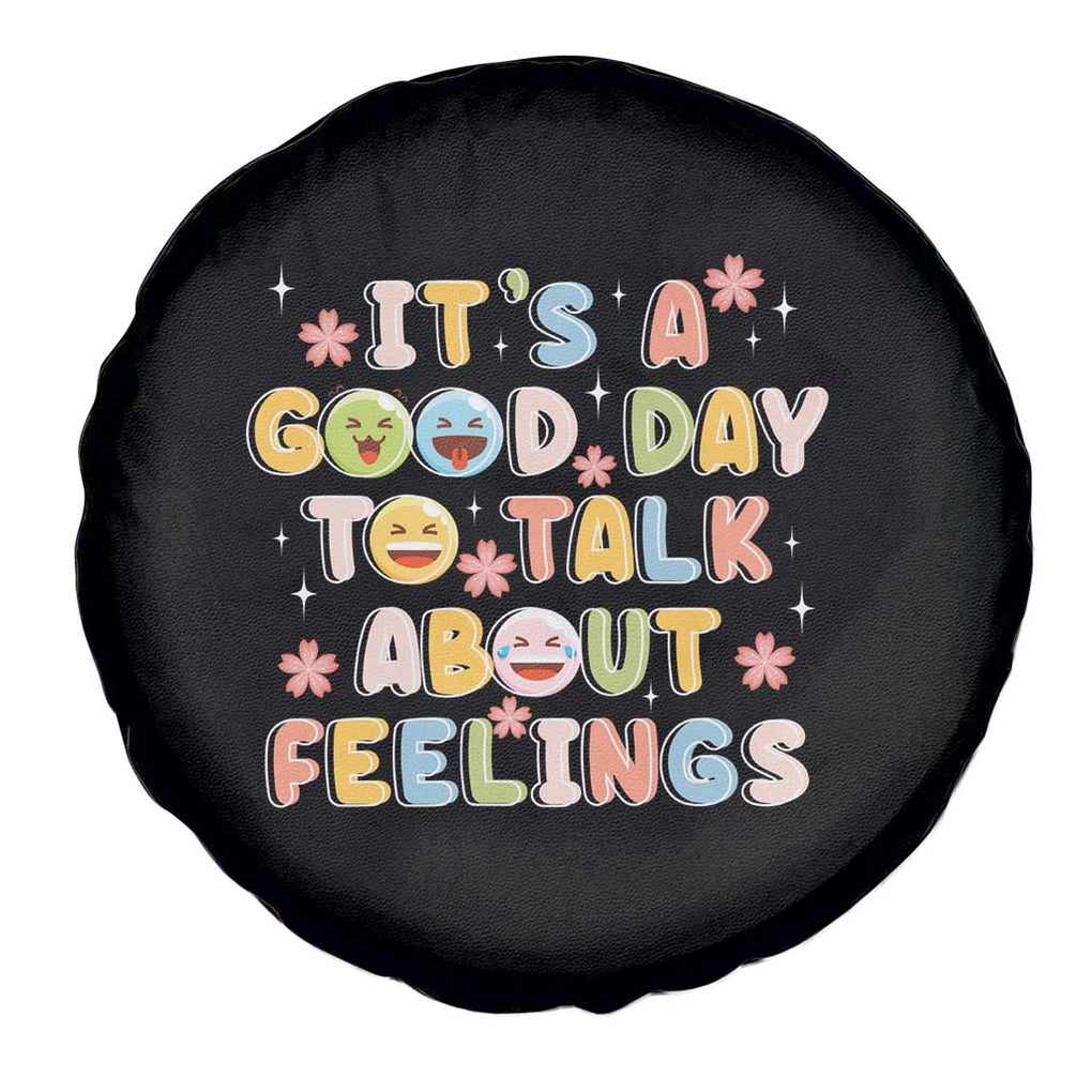 Mental Health Awareness Spare Tire Cover It's Good Day to Talk About Feelings Counselor Therapist TS09 Print Your Wear