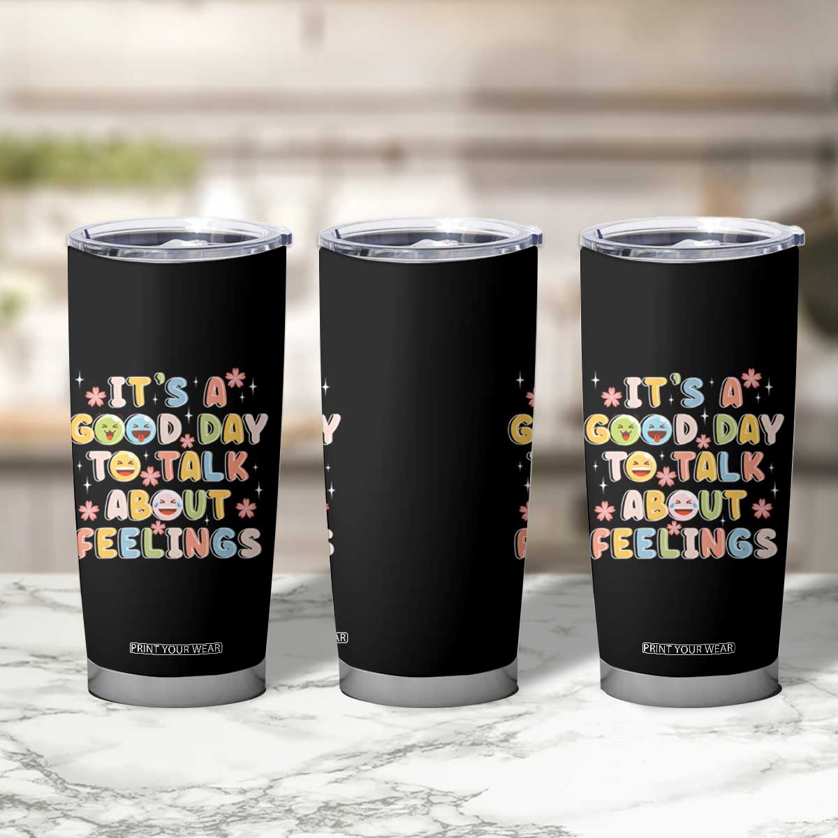 Mental Health Awareness Tumbler Cup It's Good Day to Talk About Feelings Counselor Therapist TS09 Print Your Wear