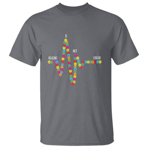 Mental Health T Shirt Healing Is Not Linear Emotion Faces TS09 Charcoal Printyourwear