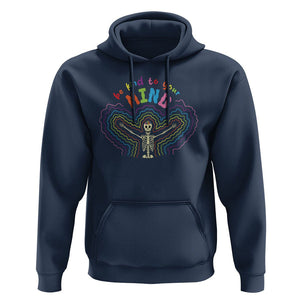 Mental Health Hoodie Be Kind To Your Mind Self Care Rainbow Skeleton TS09 Navy Printyourwear