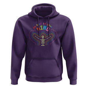 Mental Health Hoodie Be Kind To Your Mind Self Care Rainbow Skeleton TS09 Purple Printyourwear