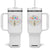 Mental Health Tumbler With Handle Be Kind To Your Mind Self Care Rainbow Skeleton TS09 One Size: 40 oz White Print Your Wear