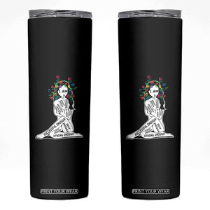 Mental Health Skinny Tumbler I Am Strong Good Beautiful Bright Talented Successful Enough TS09 Black Print Your Wear