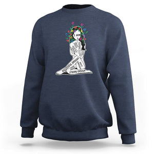 Mental Health Sweatshirt I Am Strong Good Beautiful Bright Talented Successful Enough TS09 Navy Printyourwear