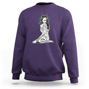 Mental Health Sweatshirt I Am Strong Good Beautiful Bright Talented Successful Enough TS09 Purple Printyourwear