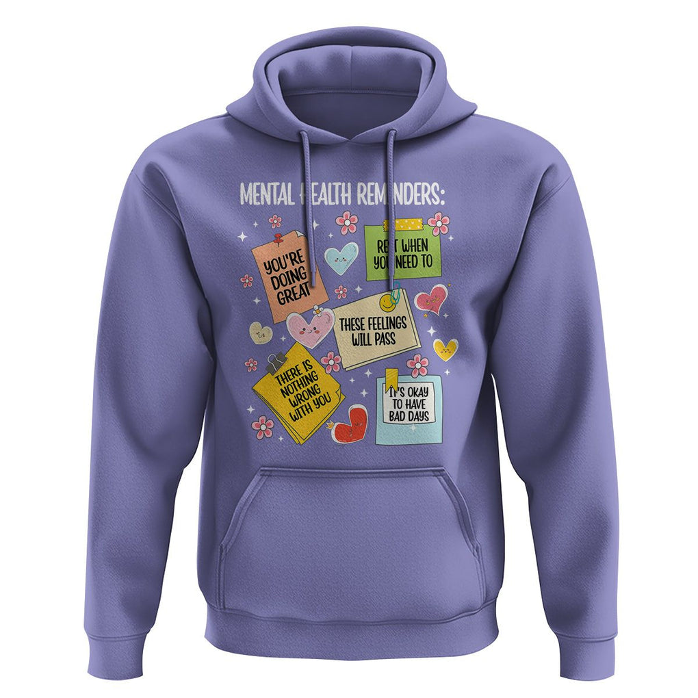 Mental Health Reminders Motivation Hoodie TS09 Violet Printyourwear