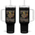 Mental Health Tumbler With Handle Mentally Ill But Totally Chill Skeleton Drinking Coffee TS09 One Size: 40 oz Black Print Your Wear