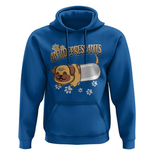 Mental Health Dog Lover Hoodie Antidepressants Dog Puppy Pill TS09 Royal Blue Printyourwear