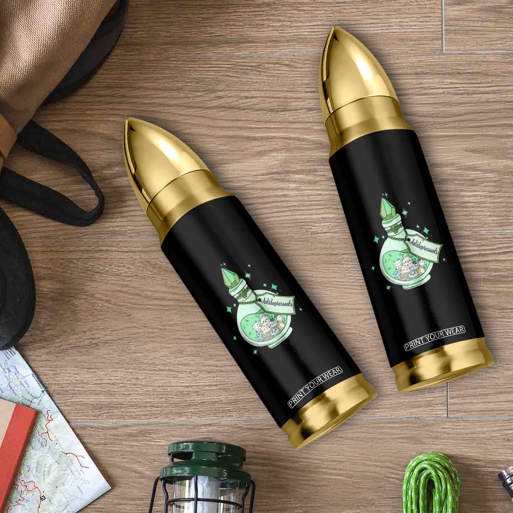 Mental Health Cat Lover Bullet Tumbler Antidepressants Cat Cute Pill TS09 Print Your Wear