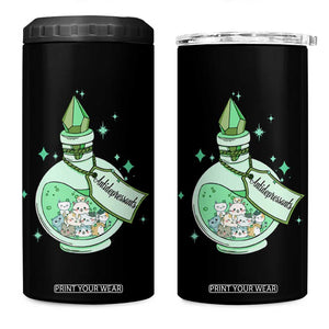Mental Health Cat Lover 4 in 1 Can Cooler Tumbler Antidepressants Cat Cute Pill TS09 One Size: 16 oz Black Print Your Wear