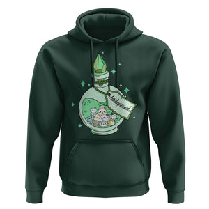 Mental Health Cat Lover Hoodie Antidepressants Cat Cute Pill TS09 Dark Forest Green Printyourwear