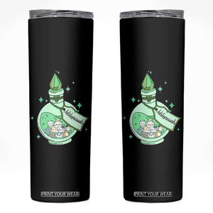 Mental Health Cat Lover Skinny Tumbler Antidepressants Cat Cute Pill TS09 Black Print Your Wear