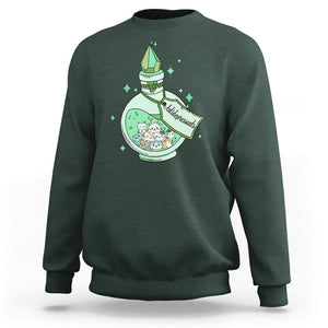 Mental Health Cat Lover Sweatshirt Antidepressants Cat Cute Pill TS09 Dark Forest Green Printyourwear
