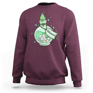 Mental Health Cat Lover Sweatshirt Antidepressants Cat Cute Pill TS09 Maroon Printyourwear