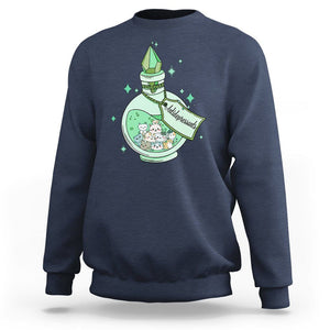 Mental Health Cat Lover Sweatshirt Antidepressants Cat Cute Pill TS09 Navy Printyourwear