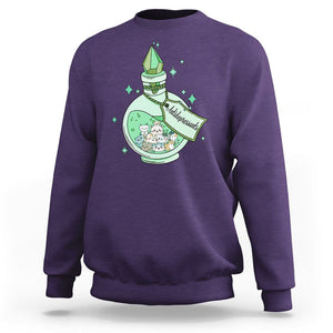 Mental Health Cat Lover Sweatshirt Antidepressants Cat Cute Pill TS09 Purple Printyourwear
