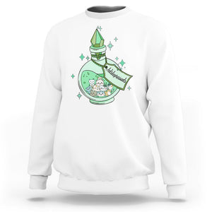Mental Health Cat Lover Sweatshirt Antidepressants Cat Cute Pill TS09 White Printyourwear