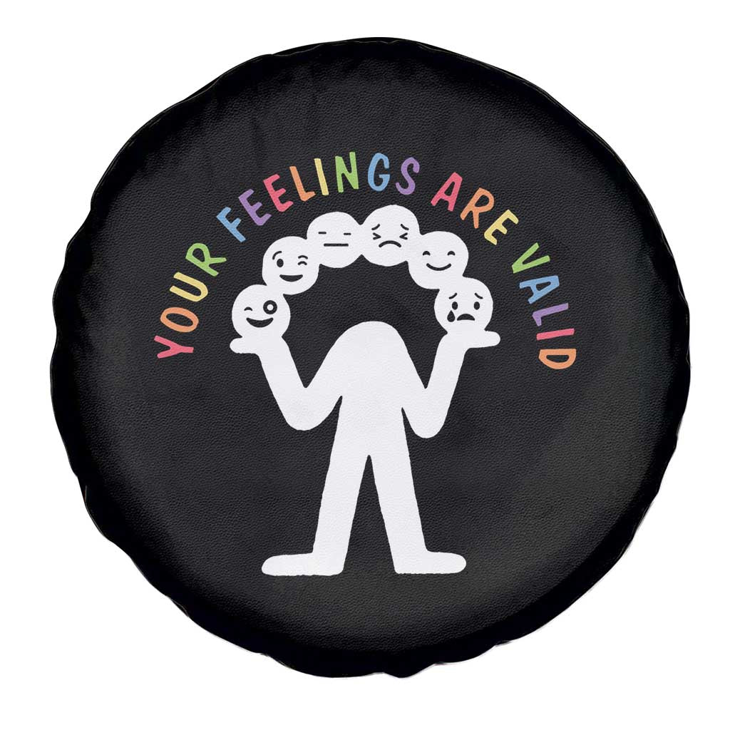 Mental Health Spare Tire Cover Your Feelings Are Valid All Emotions TS09 Print Your Wear
