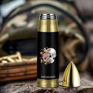 Mental Health Bullet Tumbler Good Energy Is Contagious Skull Flowers TS09 Print Your Wear