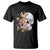 Mental Health T Shirt Good Energy Is Contagious Skull Flowers TS09 Black Printyourwear