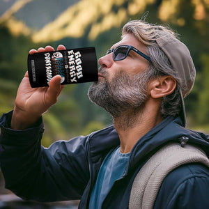 Mental Health 4 in 1 Can Cooler Tumbler Good Energy Is Contagious Skull TS09 Print Your Wear