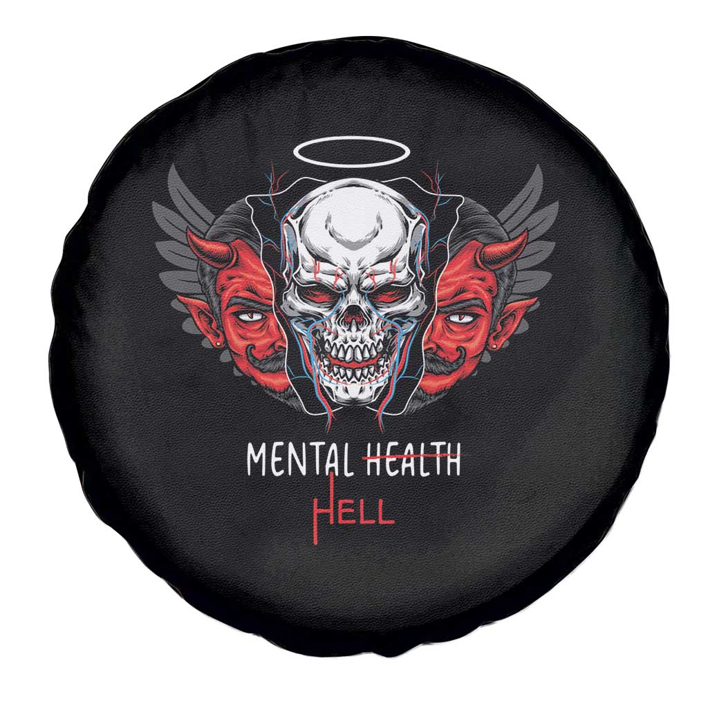 Mental Health Hell Satan Skull Spare Tire Cover TS09 Print Your Wear