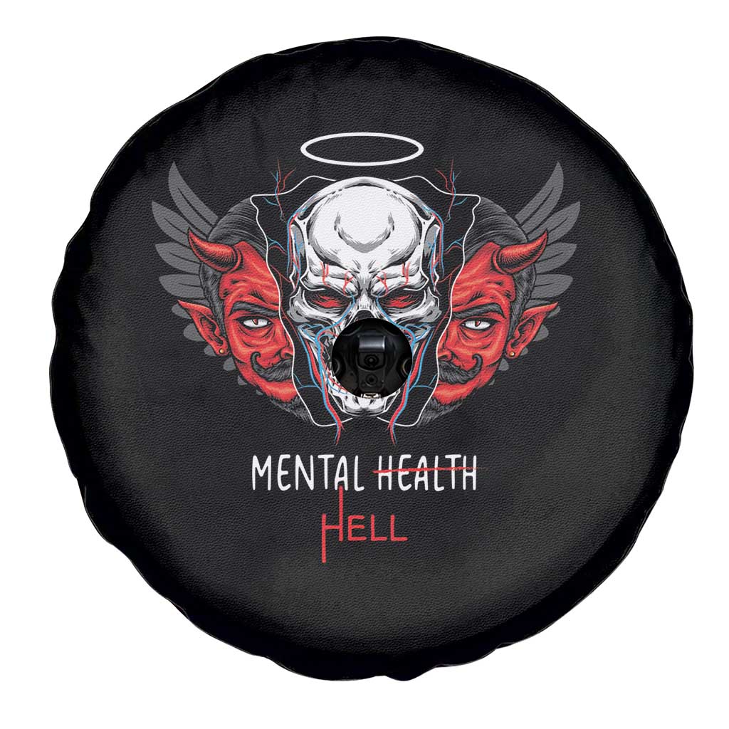 Mental Health Hell Satan Skull Spare Tire Cover TS09 Print Your Wear