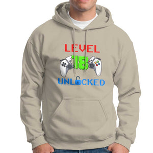Gamer Birthday Hoodie Day Of Birth Level 18 Unlocked Video Game TS09 Sand Print Your Wear