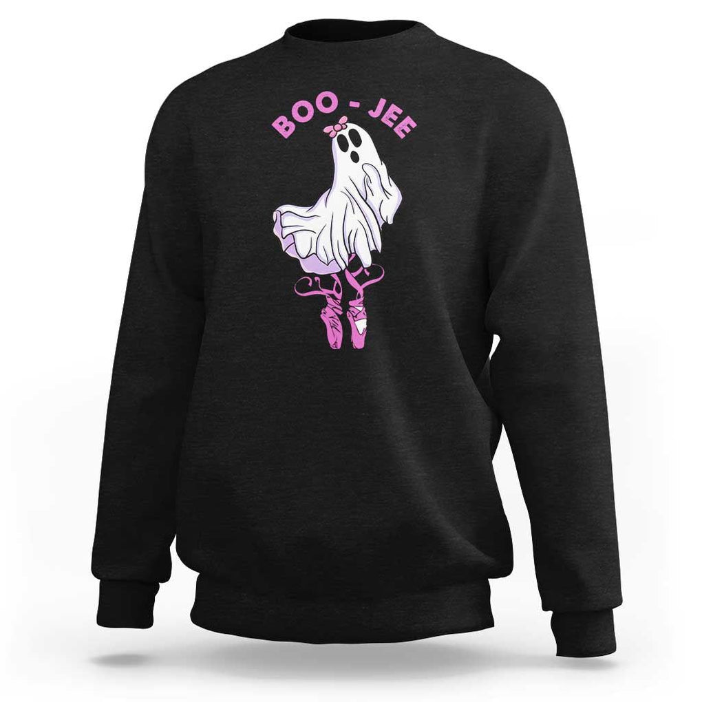 Halloween Sweatshirt Boo-Jee Ballerina Spooky Season Cute Ghost TS09 Black Print Your Wear