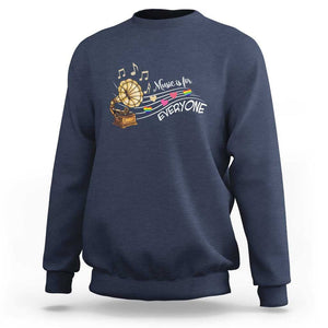Music Lover Teacher Sweatshirt Music Is For Everyone TS09 Navy Print Your Wear