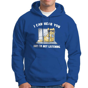 Cat Lover Hoodie I Can Hear You But I'm Not Listening TS09 Royal Blue Print Your Wear