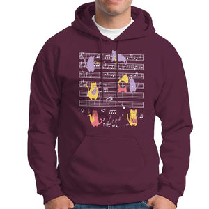 Cat Lover Hoodie Cat Playing Musical Instrument TS09 Maroon Print Your Wear