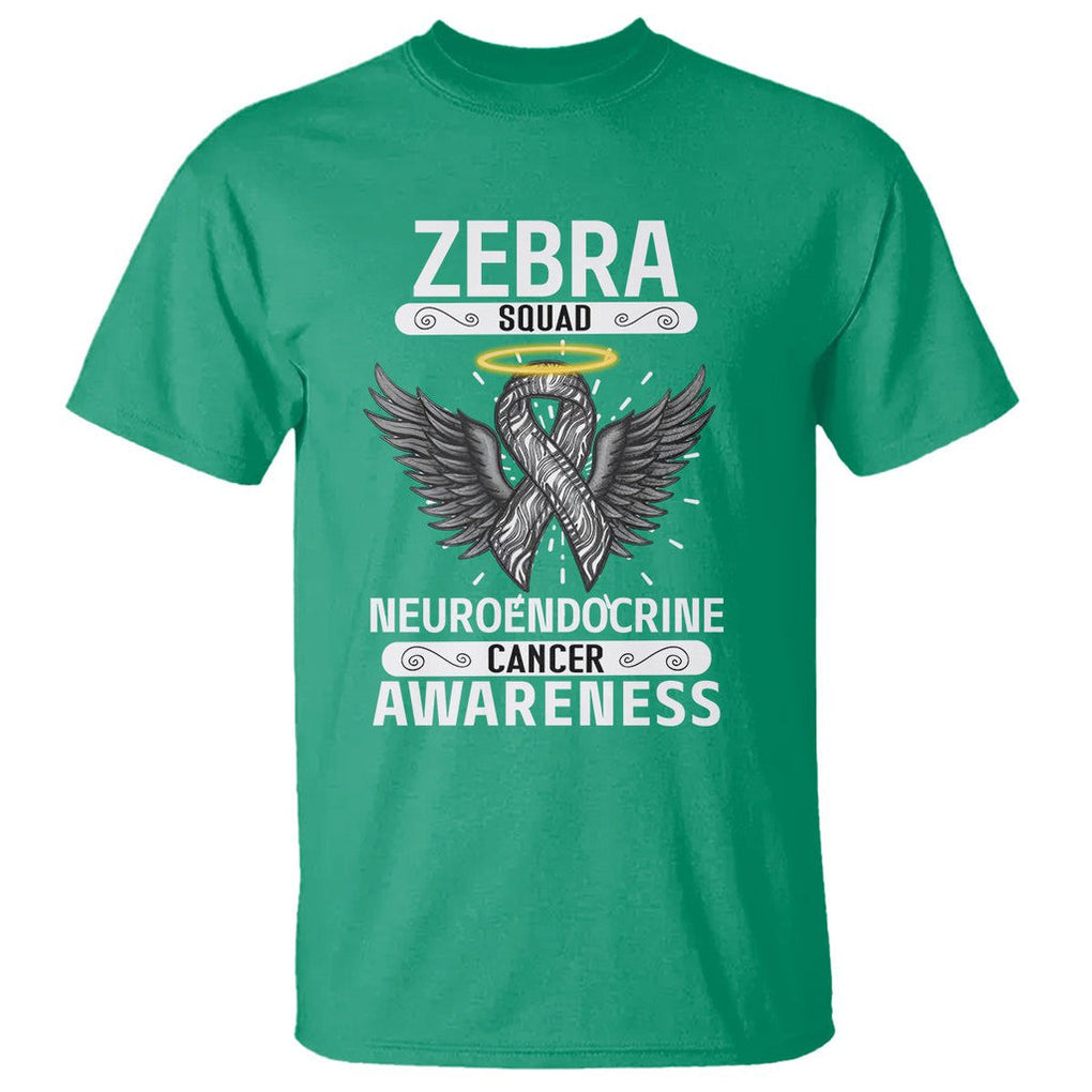 Zebra Squad Neuroendocrine Cancer Awareness T Shirt TS09 Irish Green Printyourwear