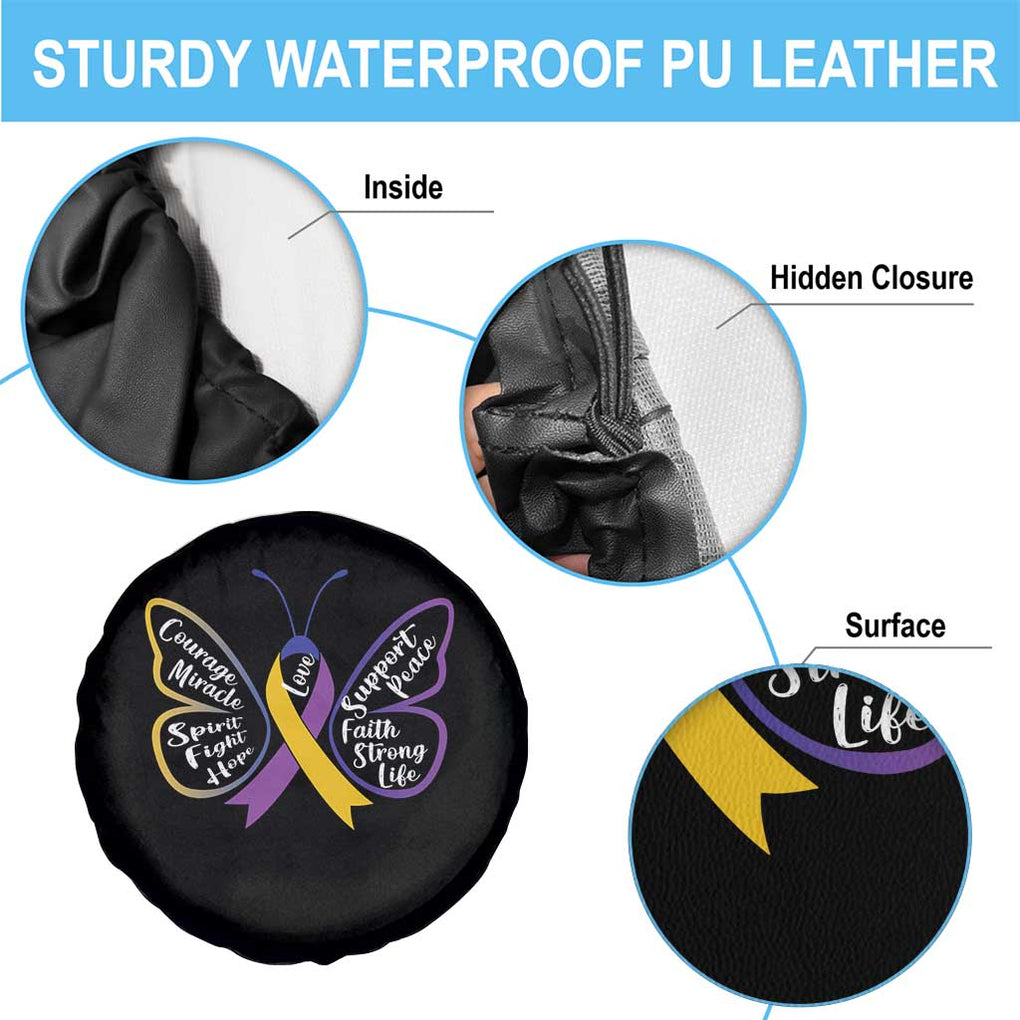 Fight Bladder Health And Cancer Awareness Butterfly Spare Tire Cover TS09 Print Your Wear