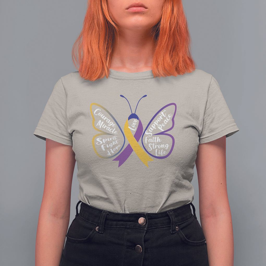 Fight Bladder Health And Cancer Awareness Butterfly T Shirt For Women TS09 Sand Printyourwear