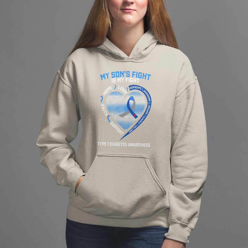 My Son's Fight Is My Fight Type 1 Diabetes Awareness Hoodie TS09 Sand Printyourwear