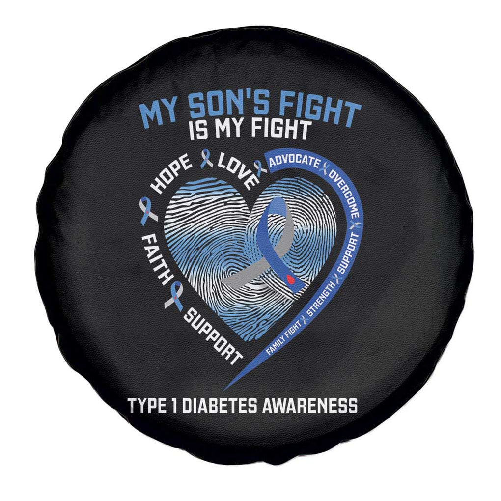 My Son's Fight Is My Fight Type 1 Diabetes Awareness Spare Tire Cover TS09 Print Your Wear